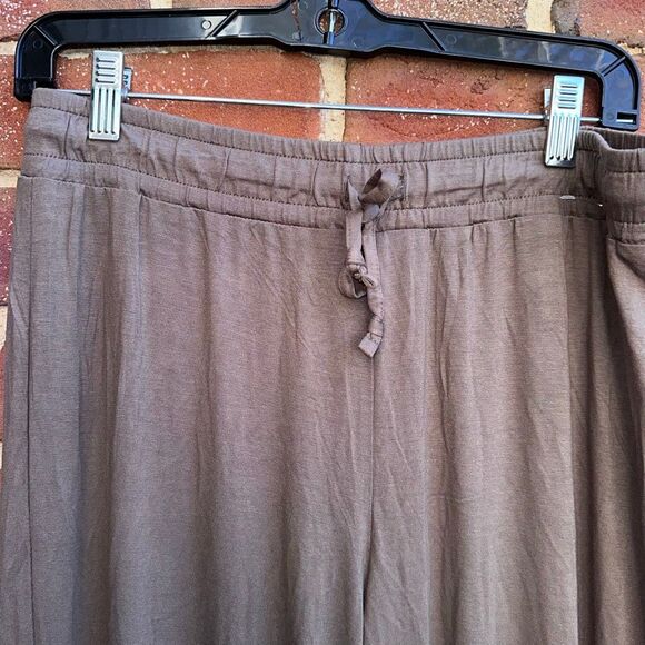 NUUDS $78 high waisted lounge pants mocha medium NEW - Picture 8 of 10